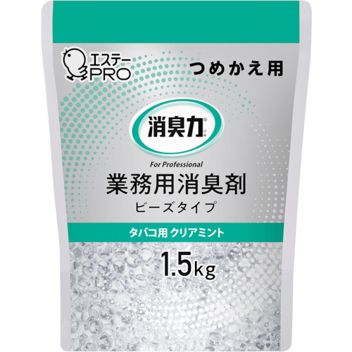 【TRUSCO】エステー　０３５　Ｇ消臭力　ビーズタイプ大容量　詰替　１．５ｋｇ　タバコ用ミント